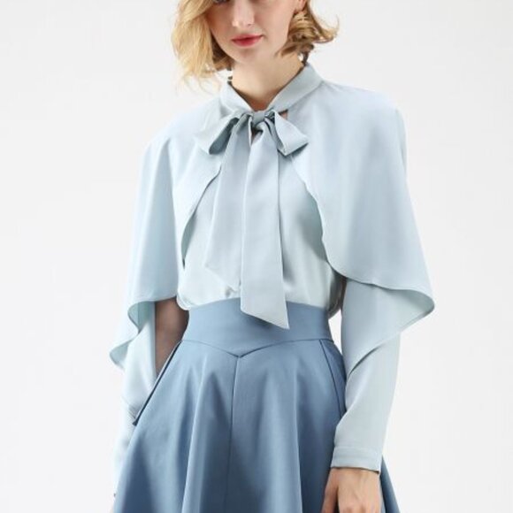 Harry Potter Beauxbatons Fleur Delacour Costume Blue Skirt and Blouse - Picture 3 of 9